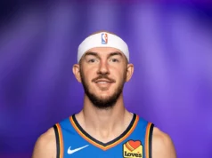 Chet Holmgren (espasmo lombar) e Alex Caruso (esquerda…