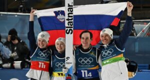 A Eslovénia, depois de mais três dias de espera, finalmente teve a sua festa olímpica de saltos de esqui