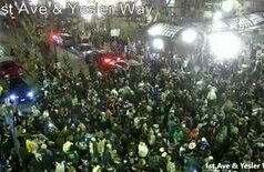 Bloqueio do centro de Seattle após vitória dos Seahawks no Super Bowl