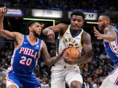 A vantagem de 38-30 dos Pacers no primeiro quarto rapidamente se transformou em uma derrota dos Sixers
