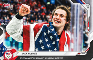 Encabeça a impressão de dinheiro com o cartão de ouro de Jack Hughes