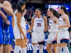 UConn ganha o primeiro lugar no primeiro Top 16 feminino, Texas sai do Top 4