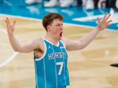 Kon Knueppel, do Hornets, quebrou o recorde de estreante da NBA de 3 pontos em uma única temporada