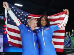 A bobsledder norte-americana Kylie Humphries ganha a sexta medalha olímpica, bronze de 2 mulheres com Jasmine Jones