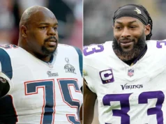 As estrelas da NFL Vince Wilfork e Aaron Jones dizem que o futebol é apenas um quebra-gelo em sua viagem USO (EXCLUSIVO)