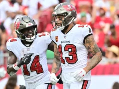 Chris Godwin teve uma reação de 1 emoji à contratação de Mike Evans pelos 49ers