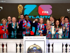 O Comitê Anfitrião da Copa do Mundo da FIFA em Atlanta tocou o sino de abertura da NYSE
