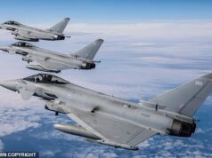 RAF Typhoon derruba drone iraniano ‘rumando para o Catar’