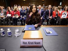 Christy Noem raramente é vista com o marido enquanto ele enfrenta um julgamento brutal no Senado por assassinato do ICE