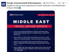 Segundo voo de repatriação do Reino Unido decola de Omã enquanto os britânicos lutam para fugir do Oriente Médio