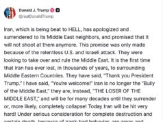 Donald Trump diz que “o Irão será duramente atingido”, ao mesmo tempo que promete expandir a lista de alvos dos EUA e zomba do país como o “perdedor do Médio Oriente”.