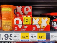 Epidemia de acumulação! Agora a Tesco deve colocar etiquetas de segurança nos pacotes de £ 2,85 da Oxo (mas não nos pacotes de vegetais!).