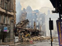Espera-se que o caos nas viagens continue com o Glasgow Central fechado hoje, depois que um incêndio devastador em uma loja de vapor derrubou edifícios próximos à estação ferroviária.