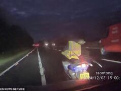 Professora derruba ciclista de alta visibilidade da bicicleta enquanto ela é flagrada por sua própria câmera a caminho da escola