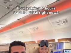 A estrela de Real Housewives, Caroline Stanbury, 49, retorna ao Dubai devastado pela guerra com seu marido brinquedo, 31, e declara ‘não há lugar como o lar’ enquanto eles retomam ‘vidas normais’