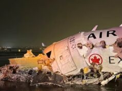 O sobrevivente do acidente de avião da Air Canada, LaGuardia, compartilha fotos horríveis em close da carnificina após o acidente