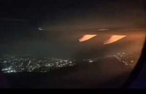 O motor de um avião da Delta pegou fogo após a decolagem de um aeroporto brasileiro, enquanto passageiros em pânico enchiam a cabine de gritos.