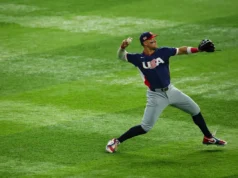 Clássico Mundial de Beisebol: lançamento de raio laser de Aaron Judge balança a entrada, jogo e vitória da equipe dos EUA x República Dominicana na semifinal