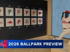 Os Phillies comemoram o início da temporada antes da estreia em casa