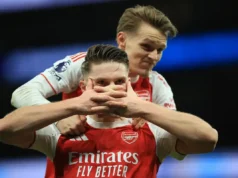 O gol de Geokeres contra o Tottenham valeu-lhe o Gol do Mês