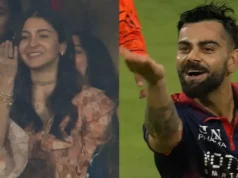ASSISTIR: Virat Kohli dá um beijo voador em Anushka Sharma após a vitória impressionante do RCB