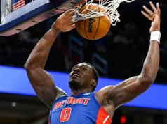 Duren marca 36 e Cunningham sai cedo com espasmos nas costas enquanto os Pistons vencem os Wizards por 130-117