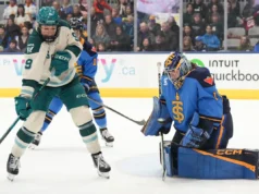 Raygan Kirk fez 33 defesas, parando o Sceptres Torrent por 2 a 0 para ganhar o primeiro shutout da PWHL