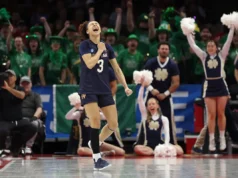 A estrela de Notre Dame, Hannah Hidalgo, estabeleceu o recorde de roubos de temporada da NCAA