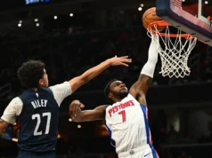 Pistons ‘seguem em frente’ sem Cunningham e vencem Wizards pela 50ª vitória