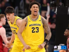 Yaxel Lendborg de 3 pontos avança para as finais do Big Ten enquanto Michigan vence Wisconsin por 68-65