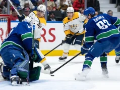 Os Canucks venceram os Predators por 4 a 3 na vitória de DeBrusk nos pênaltis