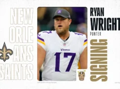 Conheça o novo apostador do Saints, Ryan Wright, agente livre