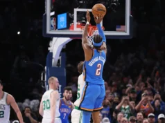 Shai Gilgeous-Alexander marcou 35 e Thunder venceu o Celtics por 104-102 para quebrar o recorde de Wilt
