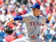 Mackenzie Gore eliminou 7 em sua estreia como titular pelo Texas, na vitória do Rangers sobre os Phillies por 8-3.