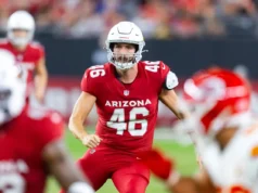 Arizona Cardinals LS Aaron Brewer 2026 Perfil fora de temporada