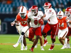 Os Titãs se encontraram com Miami (OH) RB Jordan Brunson em seu dia profissional