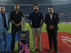 MS Dhoni e Rohit Sharma erguem o troféu da Copa do Mundo T20 na final, multidão ruge em Ahmedabad – ASSISTA