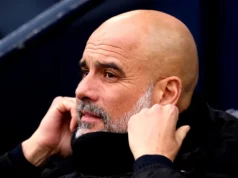 Guardiola fala com Arbeloa, Vinicius e Mbappe no Santiago Bernabeu antes do Real Madrid x Man City