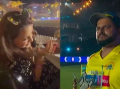 ‘Gracia ke papa’: o grito de Sakshi Dhoni para Suresh Raina ilumina evento do CSK – ASSISTA
