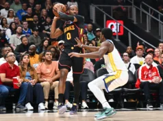 Jonathan Cuminga, do Hawks, tranquilo no primeiro jogo desde troca contra Warriors