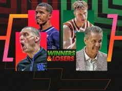 Os vencedores/perdedores do primeiro fim de semana do torneio da NCAA incluem John Calipari, Darrin Peterson Big Ten e Kentucky