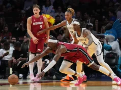 O calor ultrapassa o Nets 126-110 quando a derrapagem do Brooklyn chega a 10