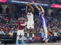James Harden marca 21 pontos e se junta ao clube de 29.000 pontos na vitória dos Cavaliers por 115-101 sobre o 76ers