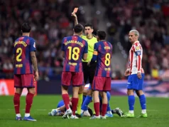 Por que o VAR anulou o cartão vermelho de Gerard Martin no Barcelona x Atlético?