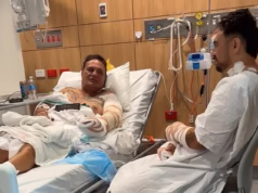 Pai e filho lutam por suas vidas depois de serem esfaqueados em seu próprio quintal em uma terrível disputa de bairro