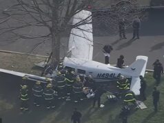 Sobreviveu milagrosamente quando o avião perdeu energia e caiu em um parque popular da Filadélfia