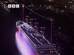 Incrível exibição de drone mostra o Titanic saindo de Belfast minuto a minuto – como fazia há 114 anos