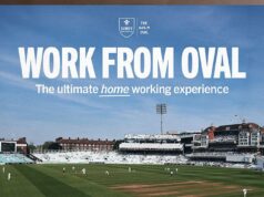 Trabalhe a partir… do oval! Os fãs de críquete são convidados a trazer laptops para o terraço e recebem acesso à mesa e Wi-Fi super-rápido para evitar seus chefes.