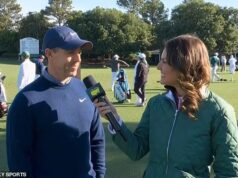A apresentadora de golfe de TV Amanda Balionis afasta os rumores de romance de Rory McIlroy para debaixo do tapete em uma entrevista amigável com ela no The Masters