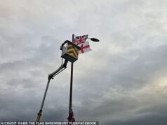 O conselho retirará as bandeiras da União e de São Jorge por temores de segurança – e dirá que perseguirá as pessoas pelo custo de removê-las.